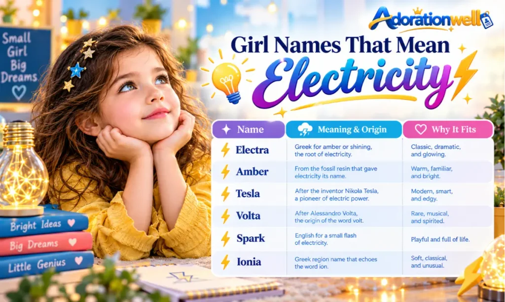 Girl Names That Mean Electricity