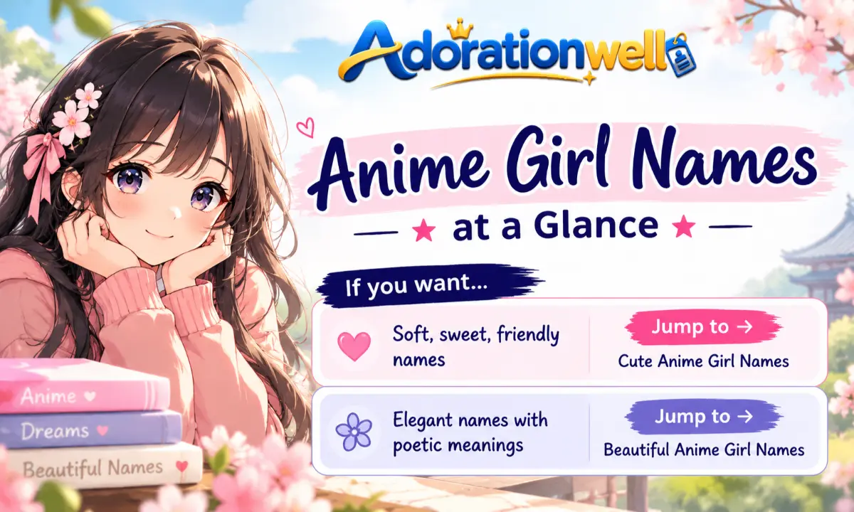 Anime Girl Names at a Glance