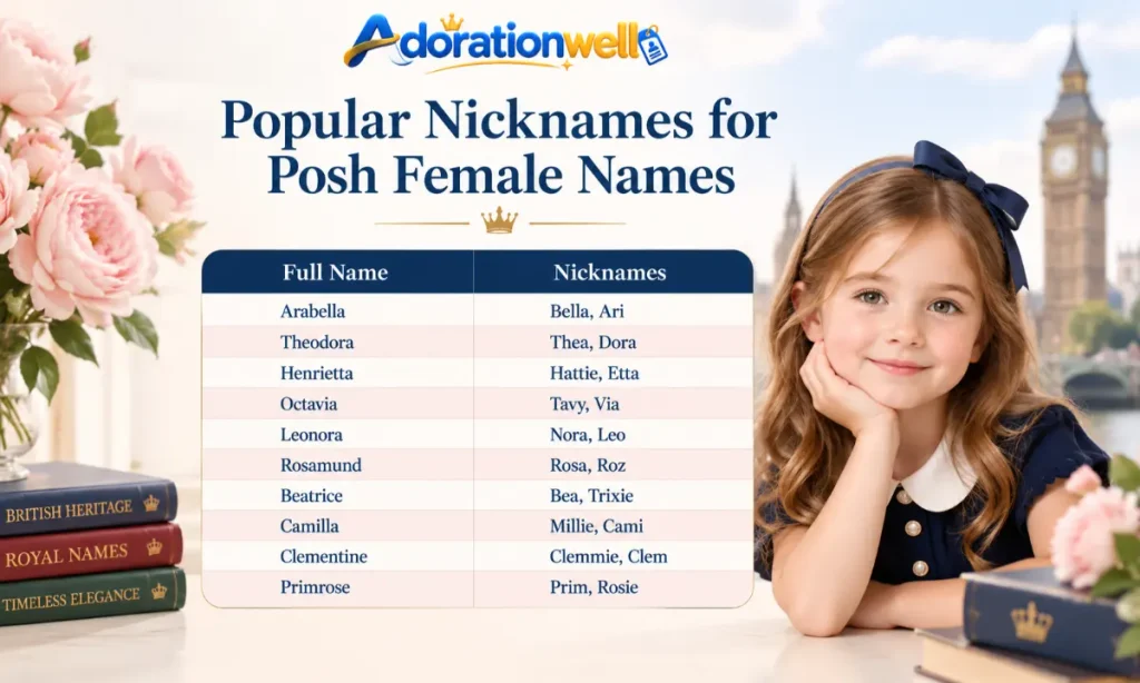 Popular Nicknames for Posh Female Names
