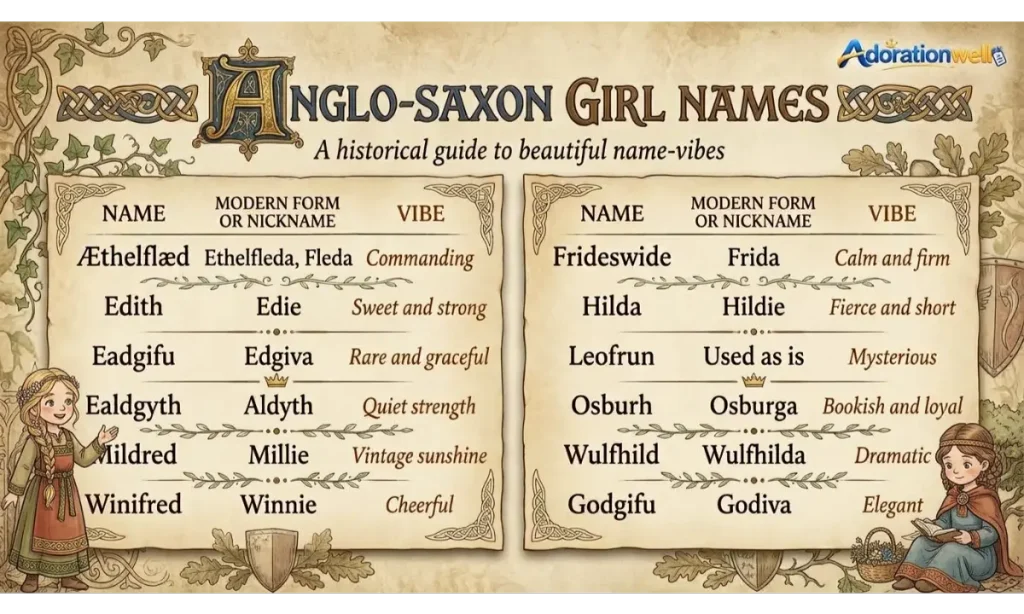 Anglo-Saxon Girl Names