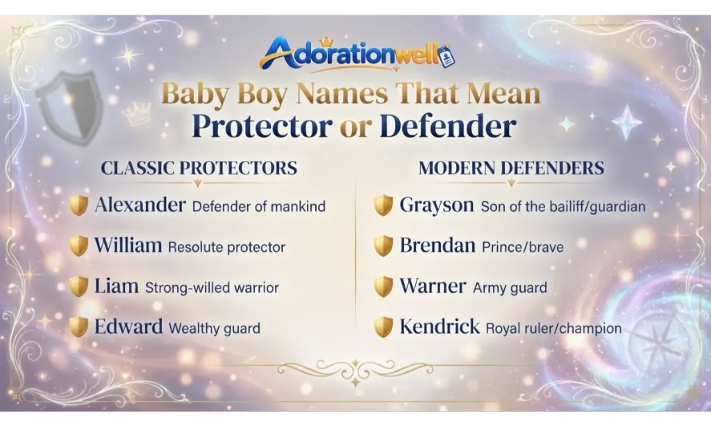 Baby Boy Names That Mean Protector or Defender