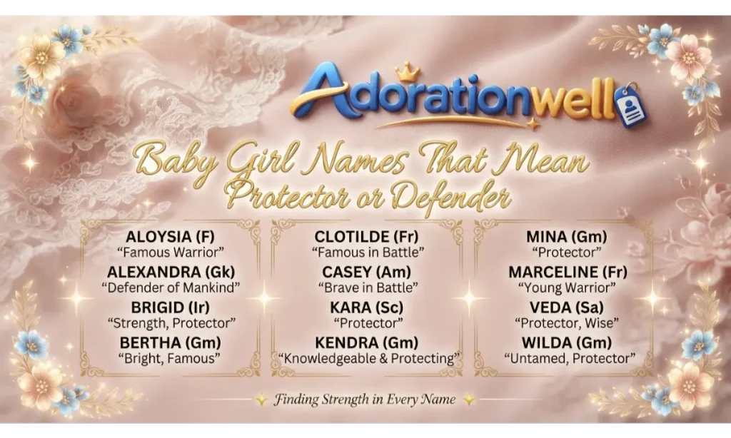 Baby Girl Names That Mean Protector or Defender