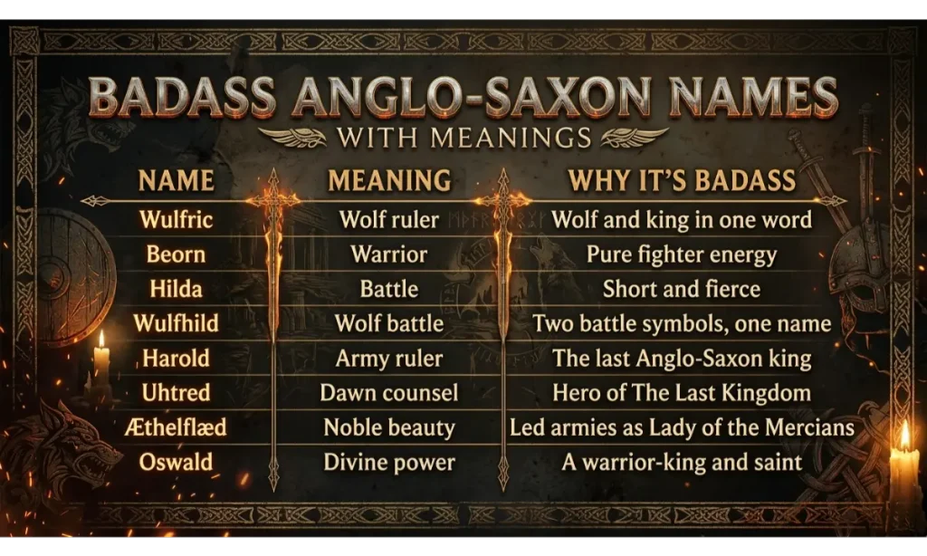 Badass Anglo-Saxon Names With Meanings