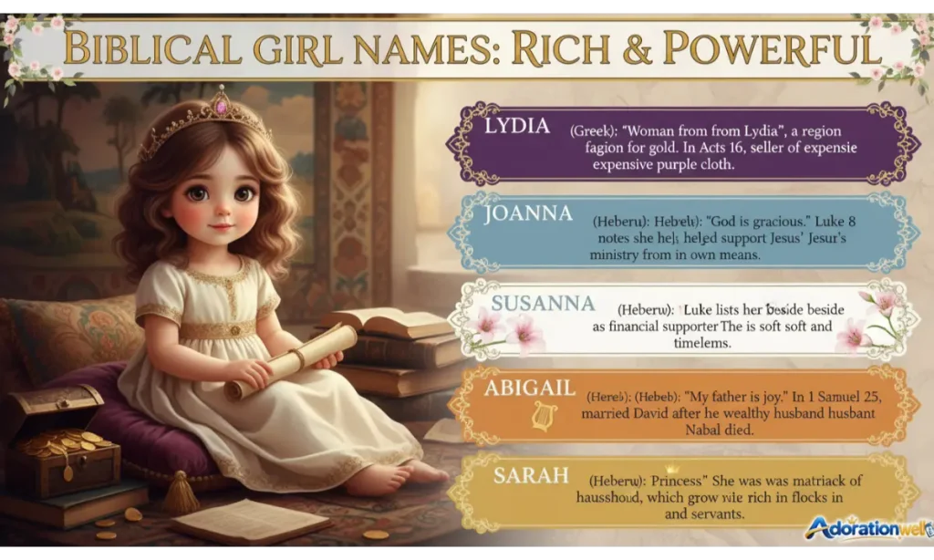 Biblical Girl Names Meaning Rich and Powerful
