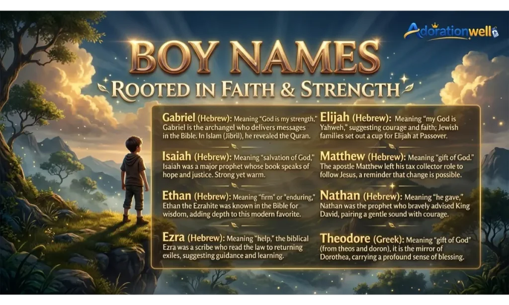 Boy Names Rooted in Faith and Strength