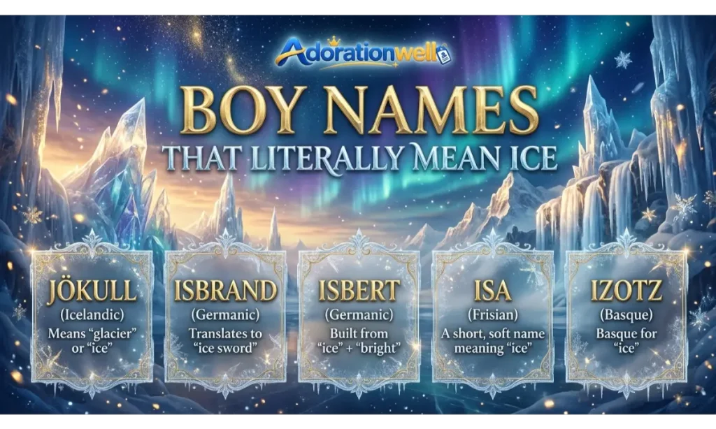 Boy Names That Literally Mean Ice