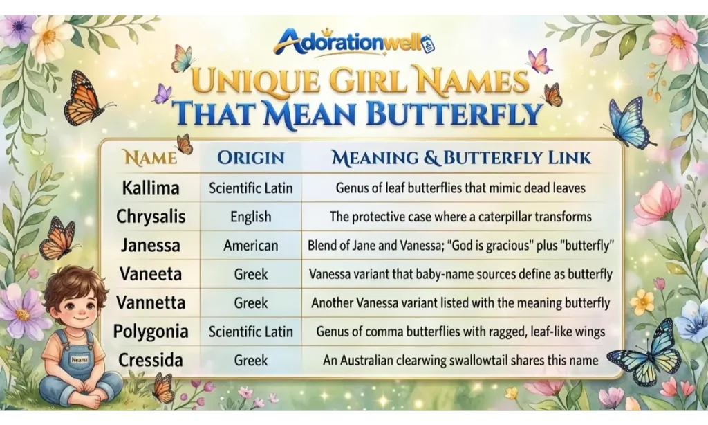 Boy Names That Mean Butterfly