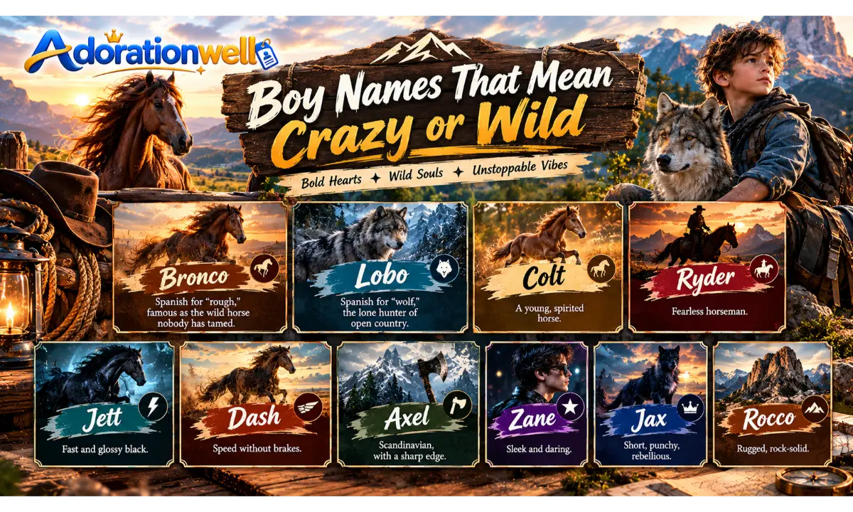 Boy Names That Mean Crazy or Wild