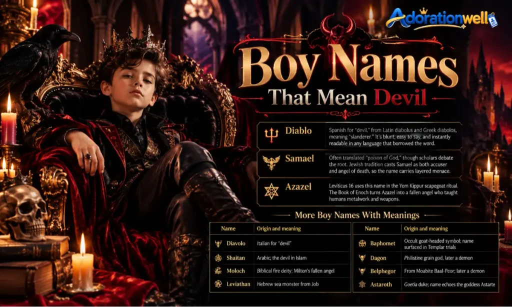 Boy Names That Mean Devil