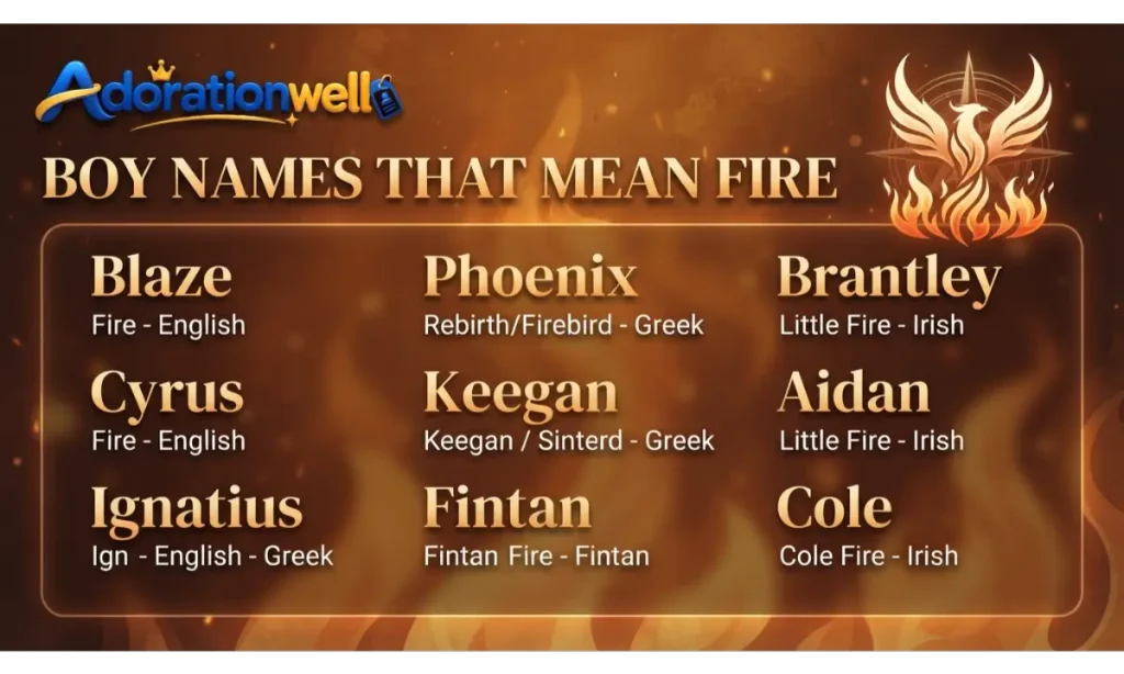 Boy Names That Mean Fire