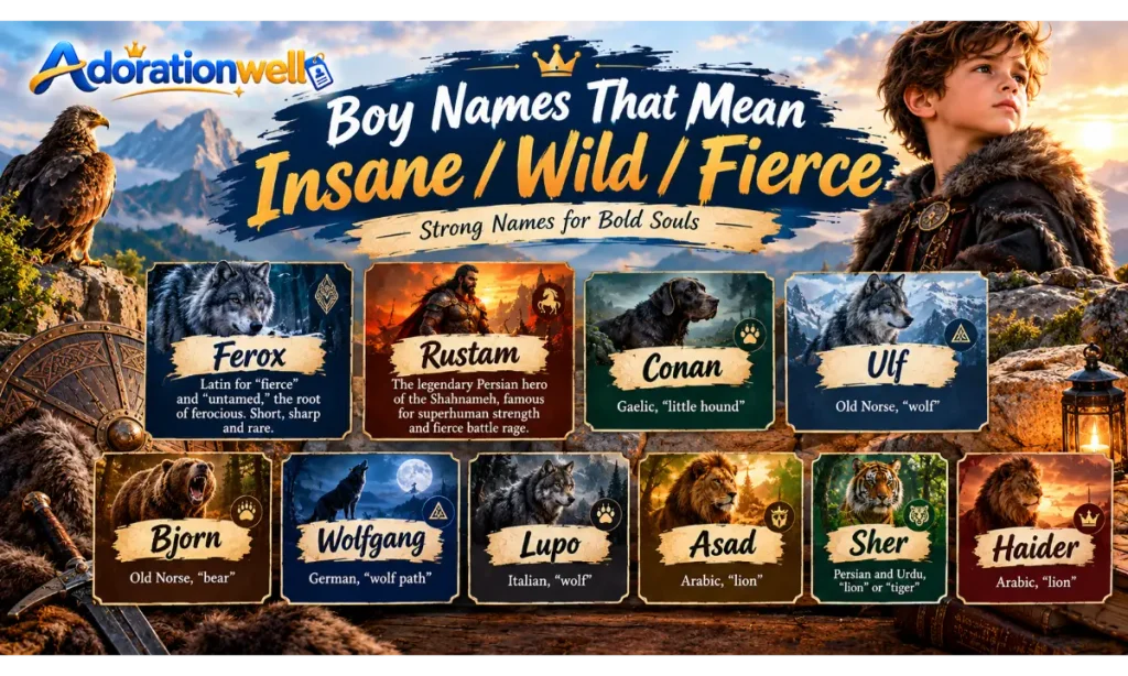 Boy Names That Mean Insane  Wild  Fierce
