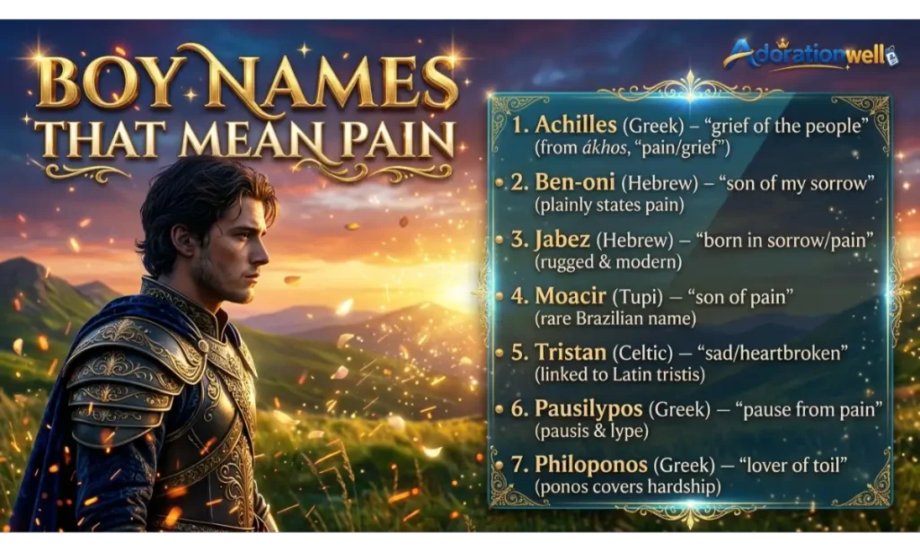 Boy Names That Mean Pain