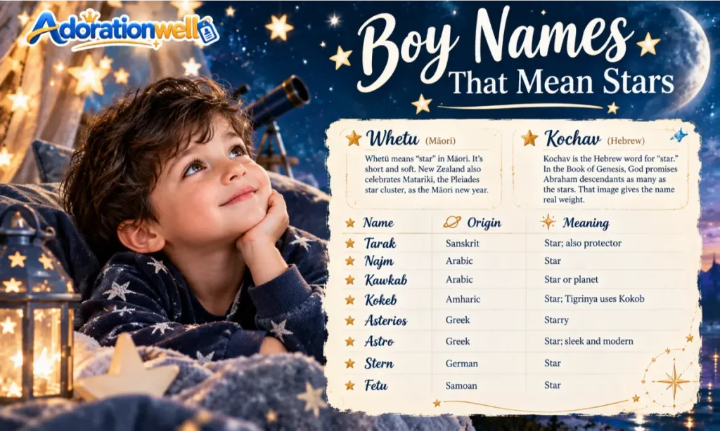 Boy Names That Mean Stars