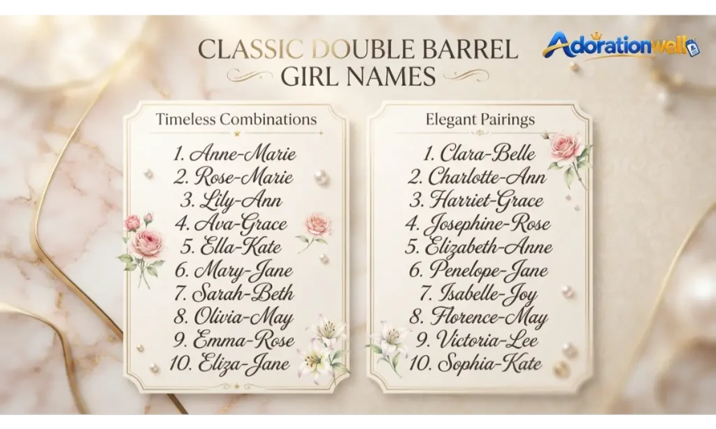 Classic Double Barrel Girl Names