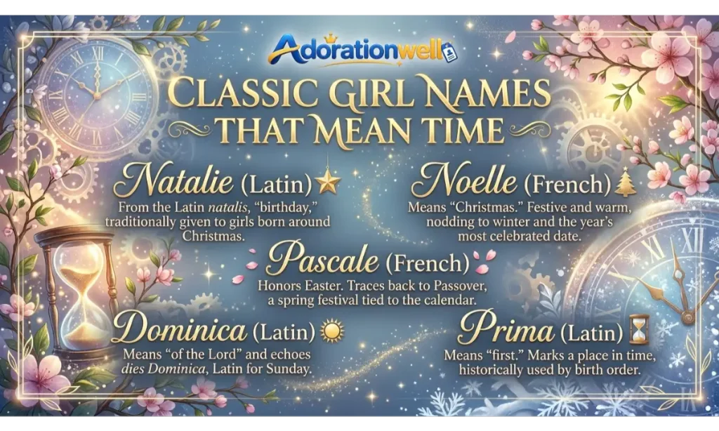 Classic Girl Names That Mean Time