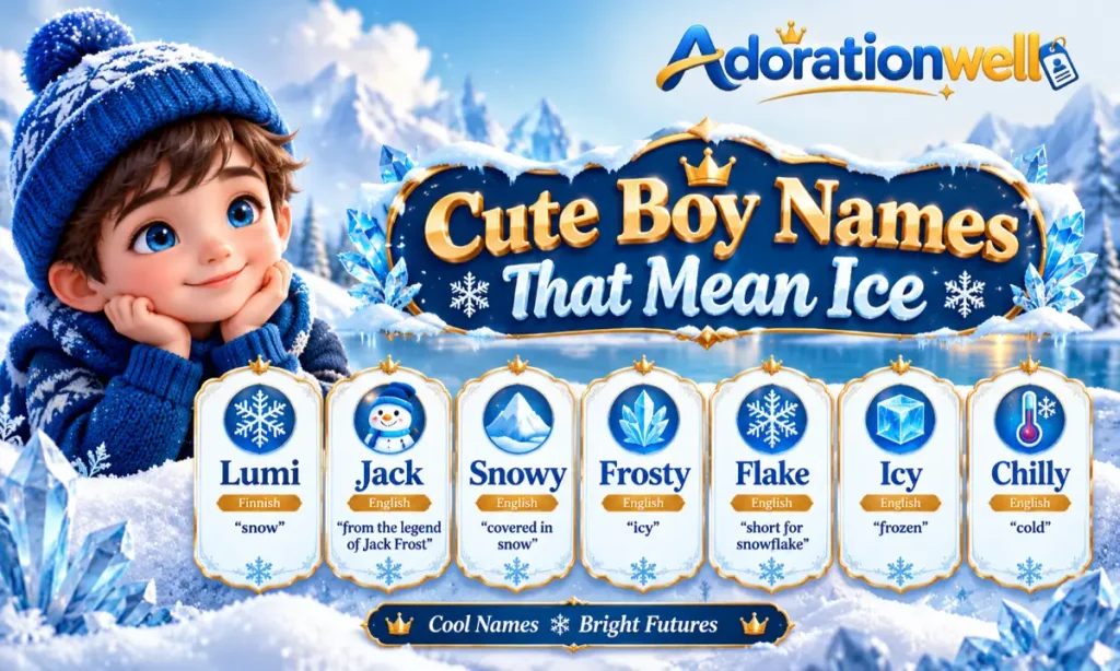 Cute Boy Names That Mean Ice