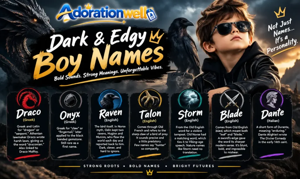 Dark and Edgy Boy Names
