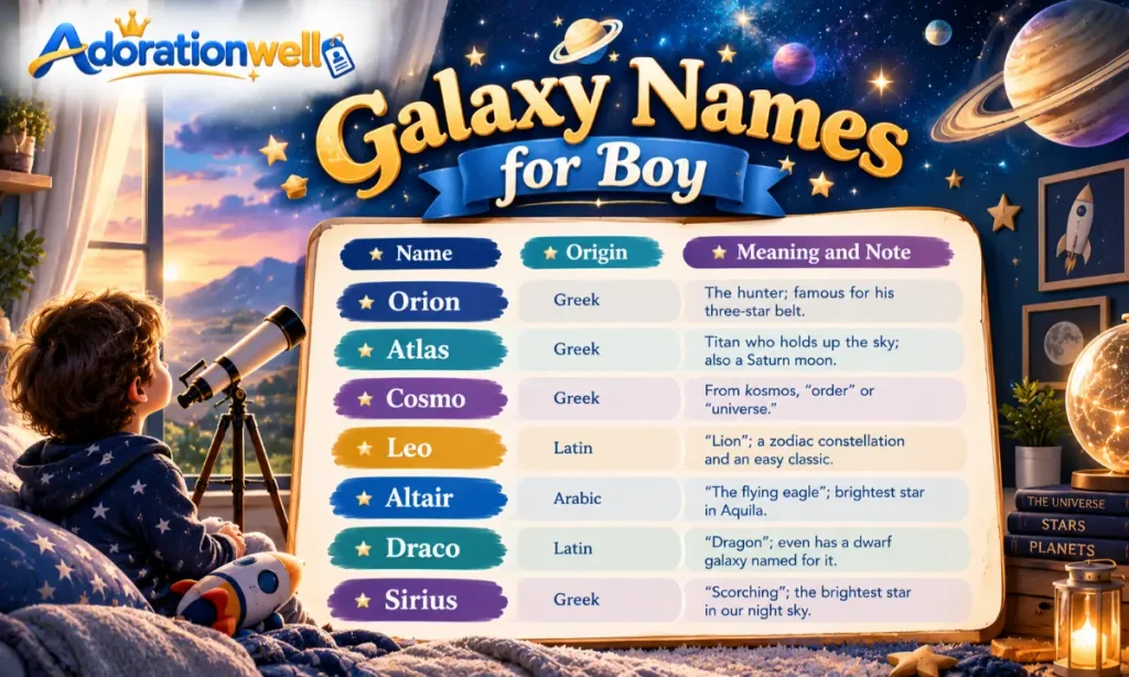 Galaxy Names for Boy