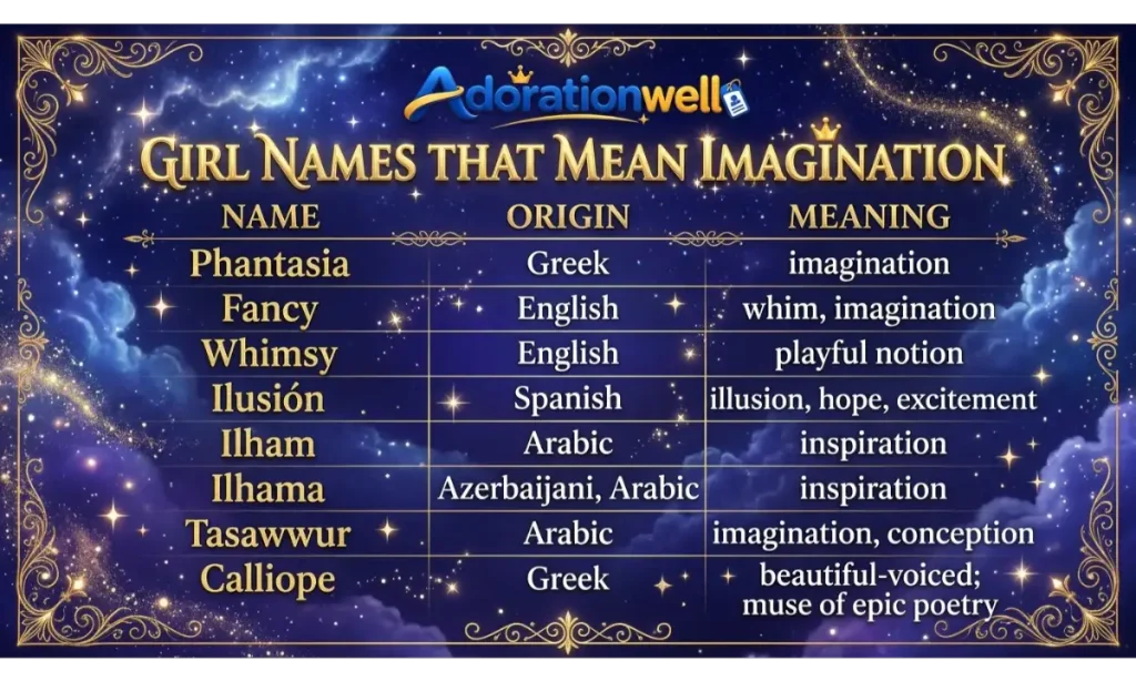 Girl Names That Mean Imagination