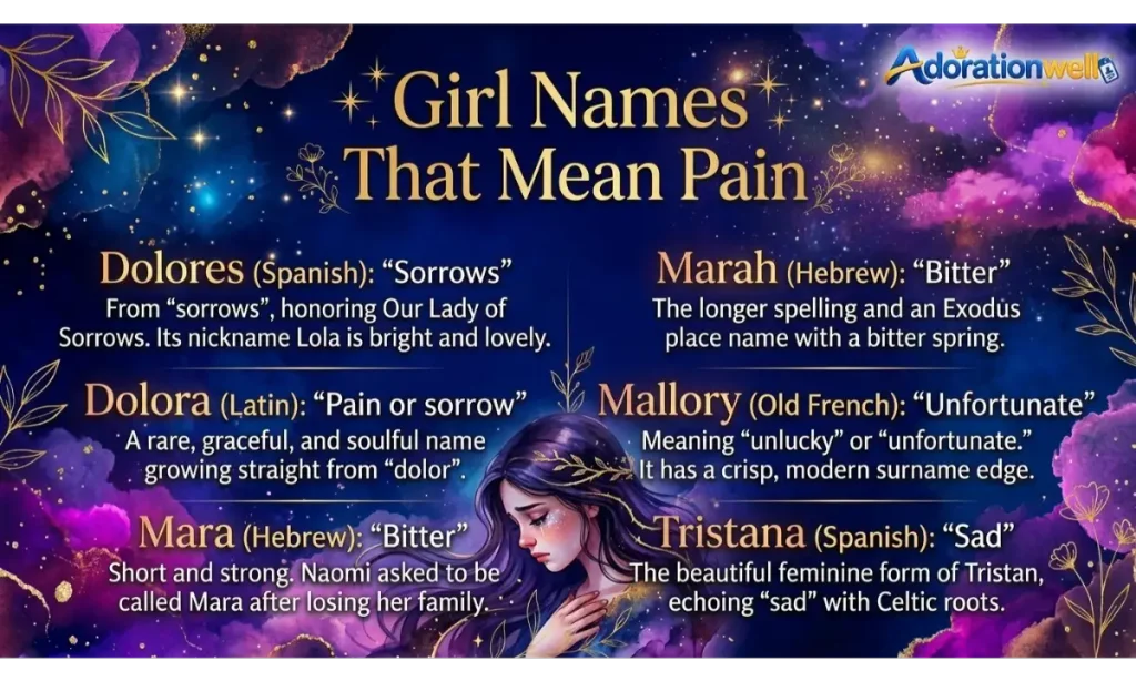 Girl Names That Mean Pain