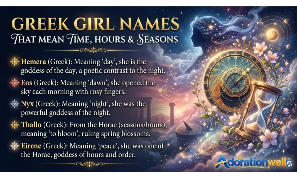 Greek Girl Names That Mean Time
