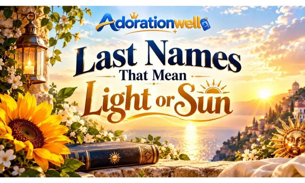 Last Names That Mean Light or Sun