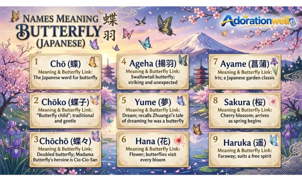 Names Meaning Butterfly (Japanese)