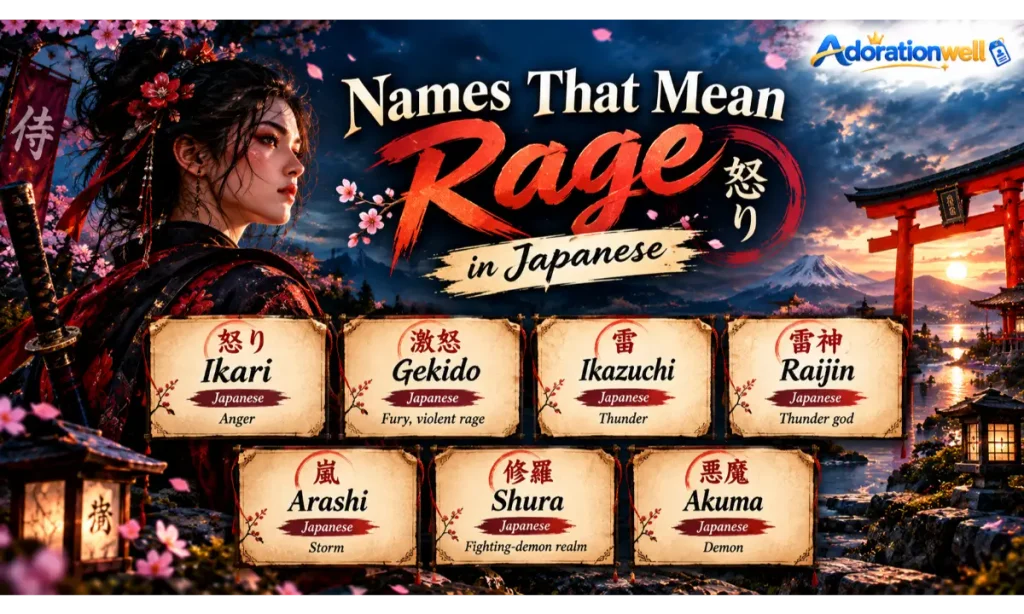 Names That Mean Rage in Japanese