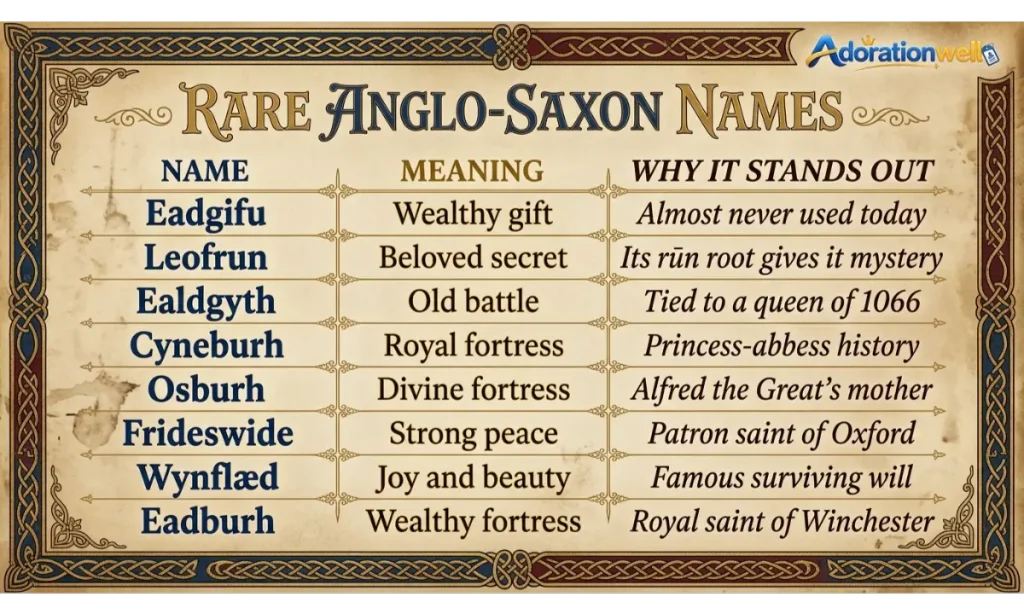 Rare Anglo-Saxon Names