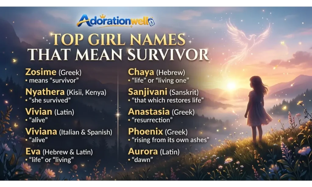 Top Girl Names That Mean Survivor