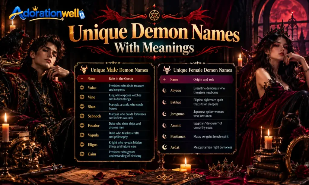 Unique Demon Names With Meanings