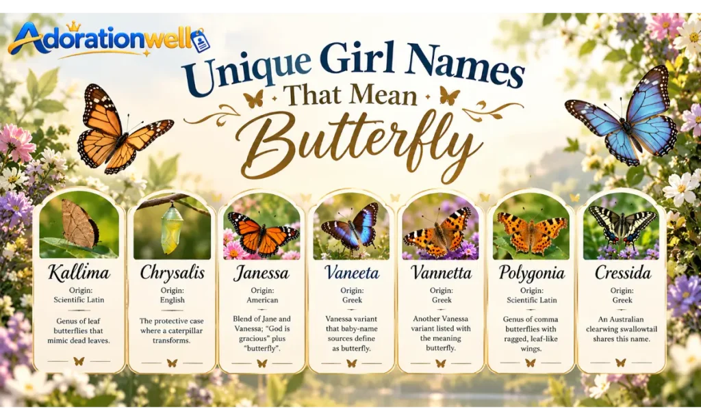 Unique Girl Names That Mean Butterfly