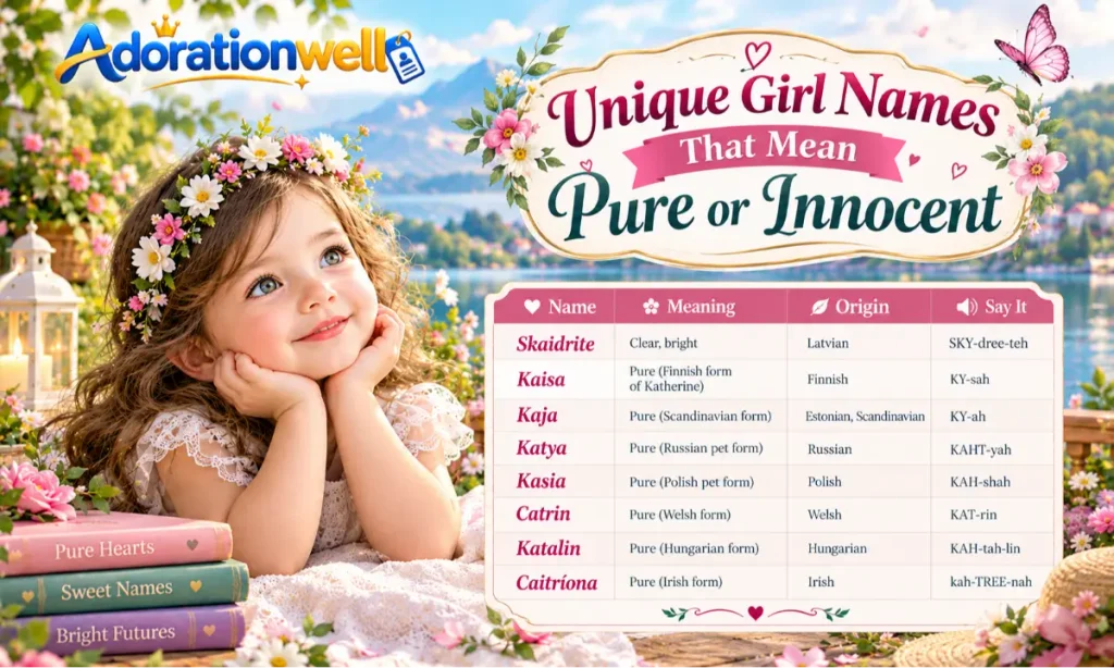 Unique Girl Names That Mean Pure or Innocent