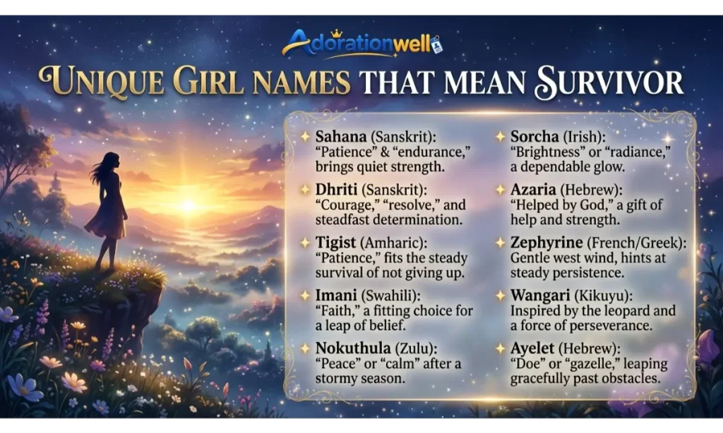 Unique Girl Names That Mean Survivor