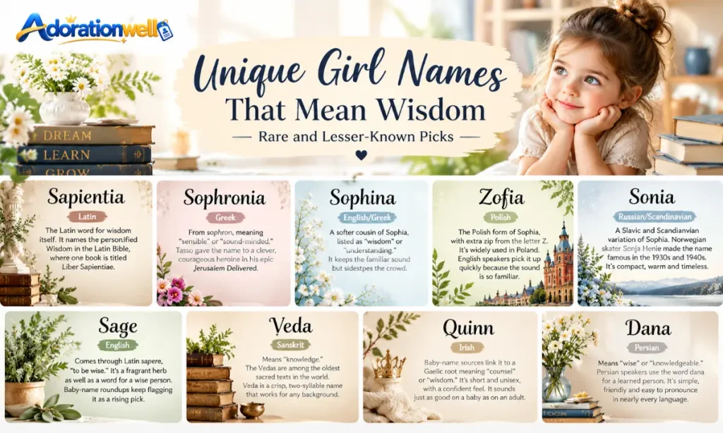 Unique Girl Names That Mean Wisdom