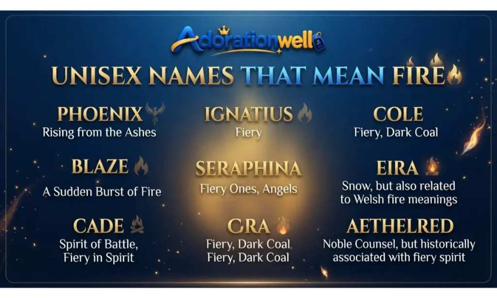 Unisex Names That Mean Fire